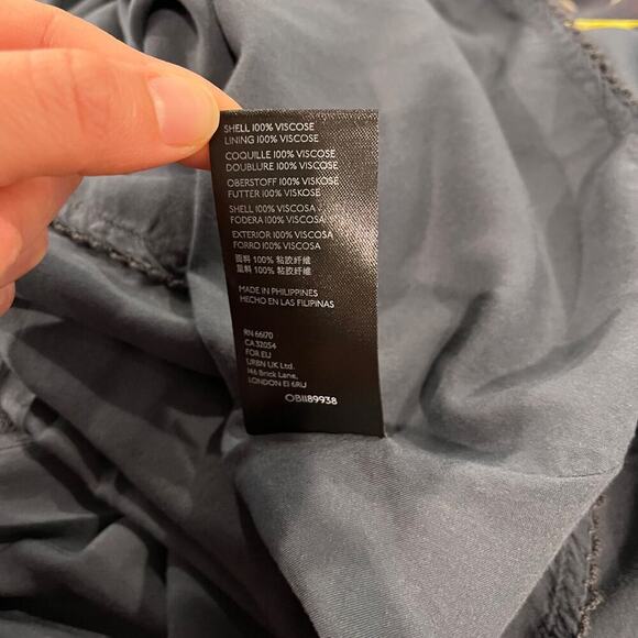 Anthropologie Gray Evelin Floral Tiered Maxi Dress Medium Sheer Long Sleeve - Picture 6 of 7